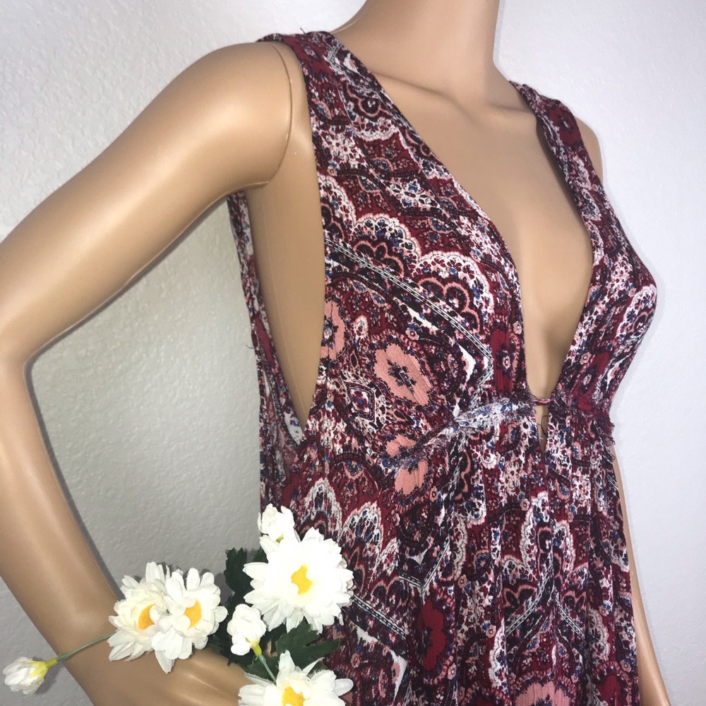KatWalk Bohemian Plunge Sundress Dress Cover- Up - Picture 3 of 7